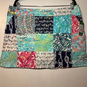 NWT Lilly Pulitzer Marigold Skort in Sailor Patch Size 14